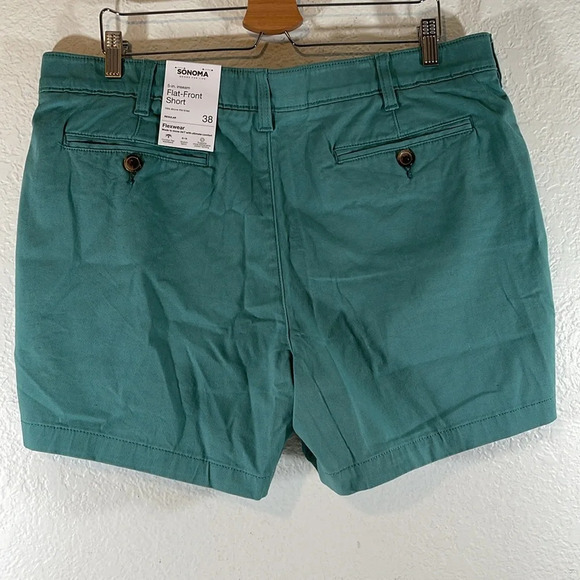 Sonoma Goods For Life 5" Flexwear Flat-Front Shorts With Pockets Size 38 NEW - Picture 3 of 8